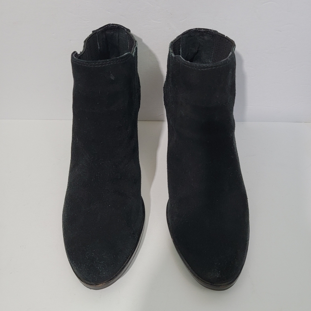 STEVE MADDEN TINKER Black Suede Studded Ankle Boots Women Size 9 Leather Upper - Picture 3 of 12
